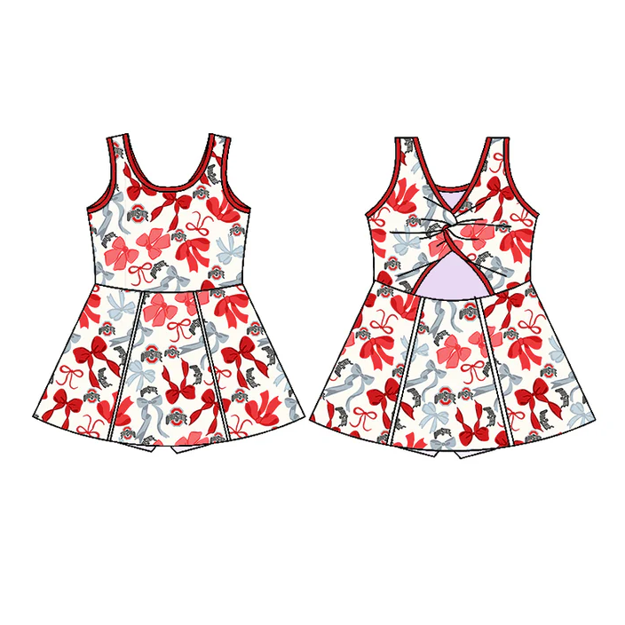 6.17 Bow Sleeveless Red Dress