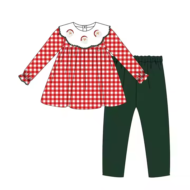 6.25 Santa Claus plaid long-sleeved suit