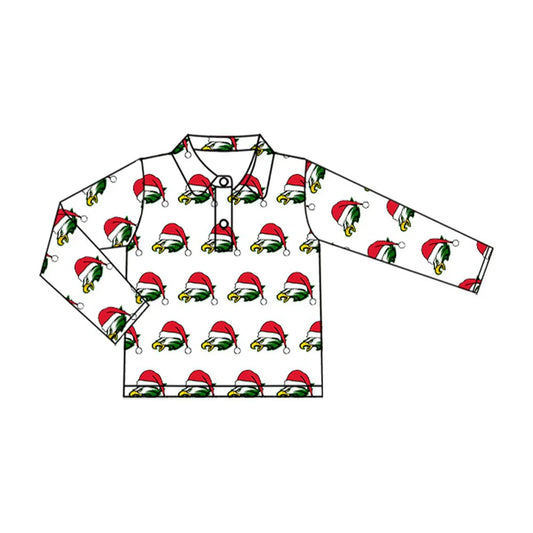 X8.14Baby Kids Eagle Team Christmas Buttons Pullovers Tops