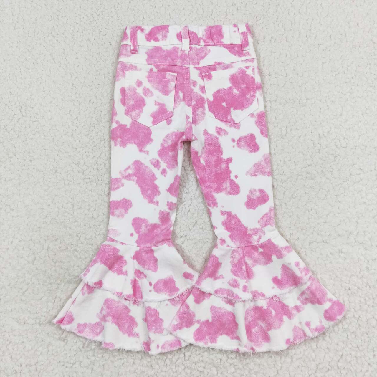 P0406 Pink and white cowhide cowboy pants