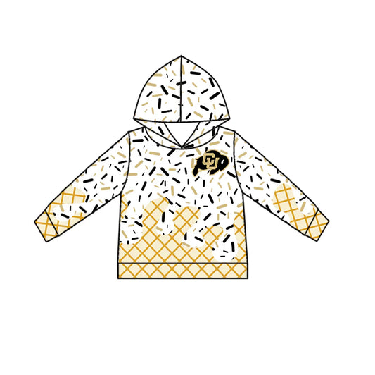 6.30Preorder (moq 5)Baby Boys Long Sleeves Black CU Drip Team Hoodies Top
