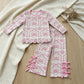 NEW RTS NO MOQ milk silk GLP3437 Baby Girls Bows Pumpkins Checked Scallop Top Bows Pants Fall Clothes Set