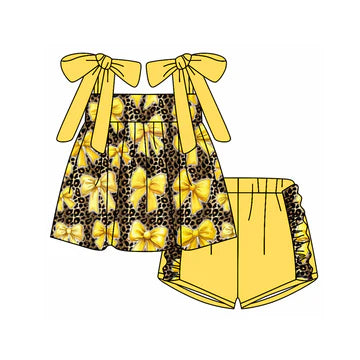 5.8 Yellow Bow Suspender Set