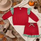 NEW RTS NO MOQ milk silk GLS0217（GT1844+SS0997）Baby Girls Stripe Flutter Sleeve Red Top Pockets Ruffle Short Clothes Set