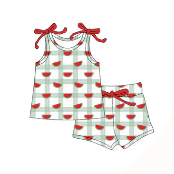 4.30 Watermelon Suspender Girls Suit