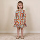 NEW RTS NO MOQ milk silk GLD1692 Baby Girls Pumpkins Turkey Thanksgivings Ruffle Knee Length Dress