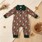 NEW RTS NO MOQ milk silk LR3013 Baby Boys Long Sleeve Camo Deer Button Hunting Pant Rompers