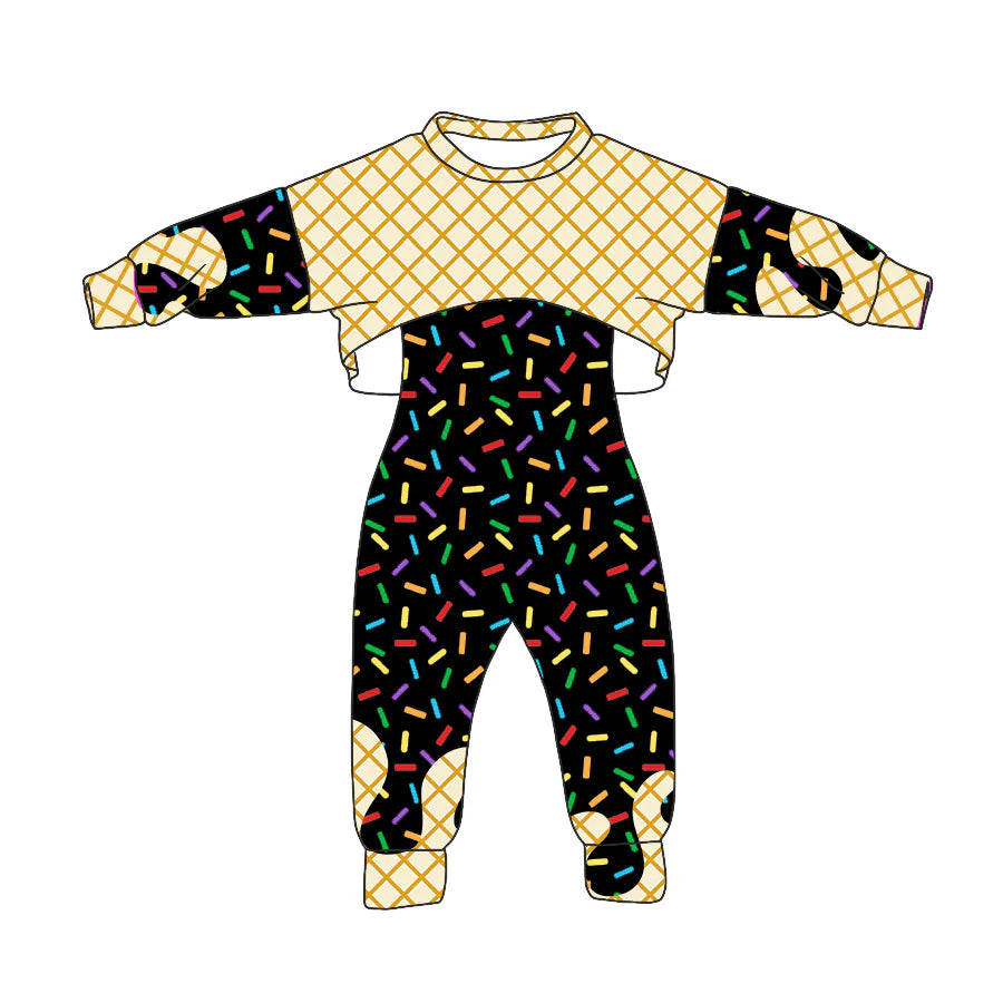 8.5Preorder (moq 5)Baby Girls Long Sleeves Drip Shirt Top Jumpsuit 2 Piece Team Clothes Sets