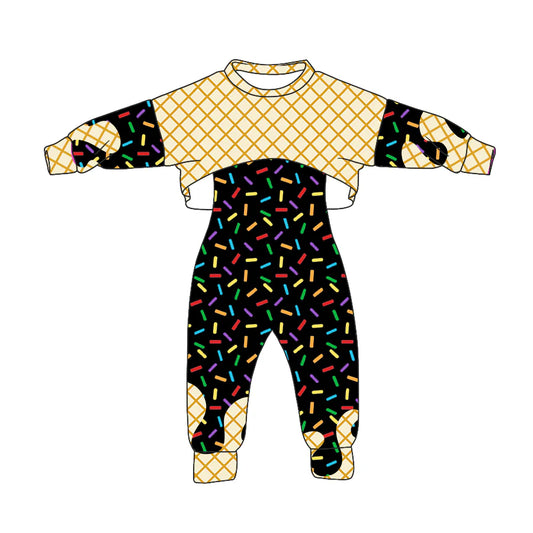 8.5Preorder (moq 5)Baby Girls Long Sleeves Drip Shirt Top Jumpsuit 2 Piece Team Clothes Sets