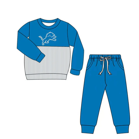 X12.20 Preorder(moq 5)Baby Boys Tigers Stripe Top Pockets Jogger Pants Team Clothes Sets