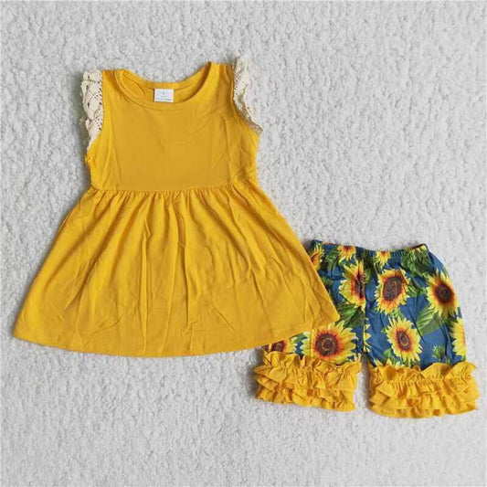 Yellow sunflower set