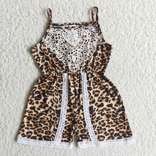 A15-12 leopard print lace jumpsuit