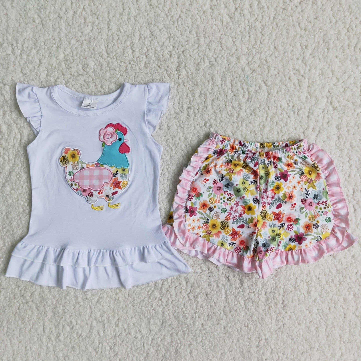 A16-10 embroidered chick suit