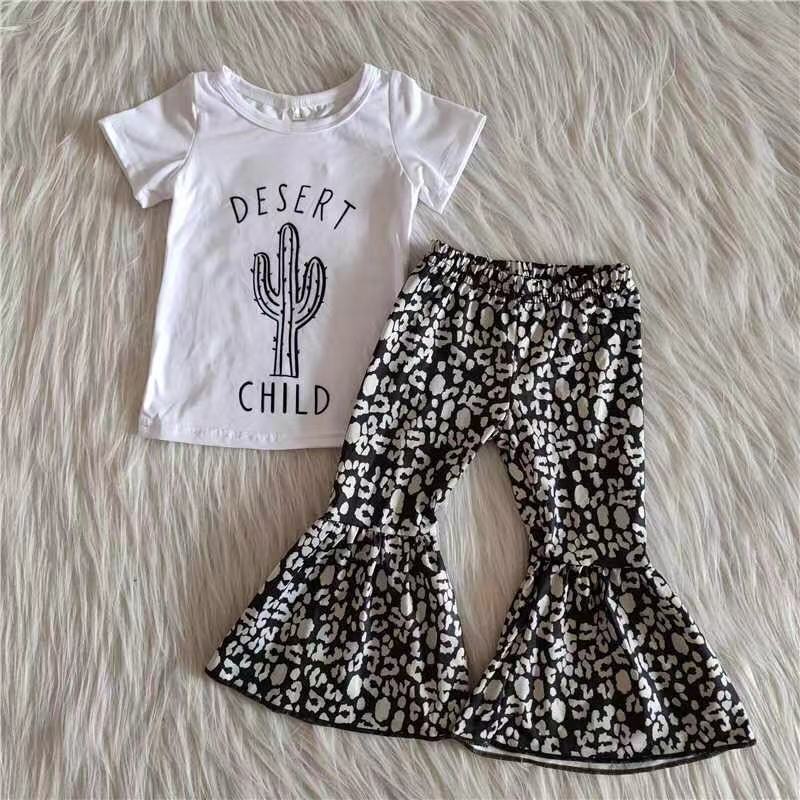 cactus shirt bell pants sale girls sets kids clothes