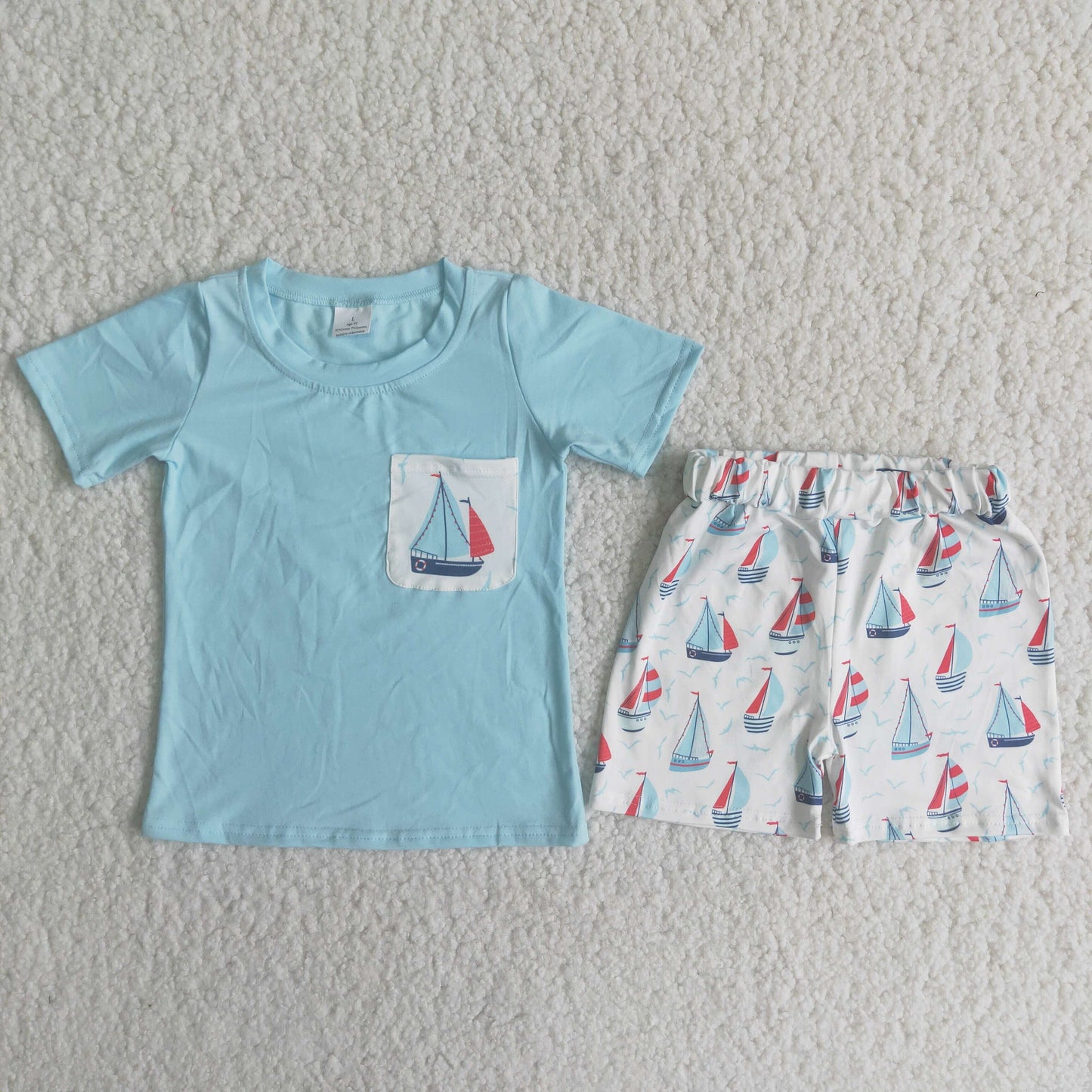 A7-11 Sailing Boy Short Sleeve Suit