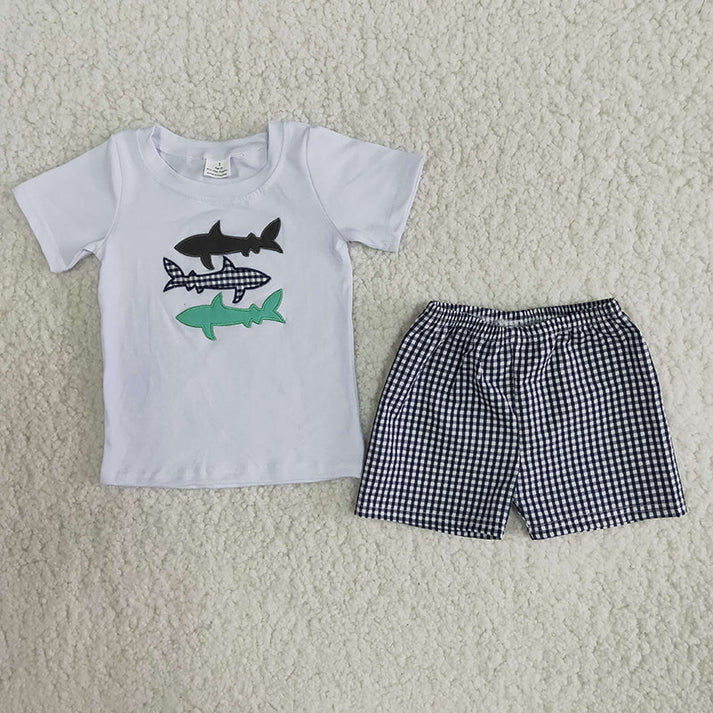 Shark short sleeve suit