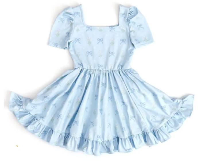 4.14 Bow blue dress Order deadline: April 24