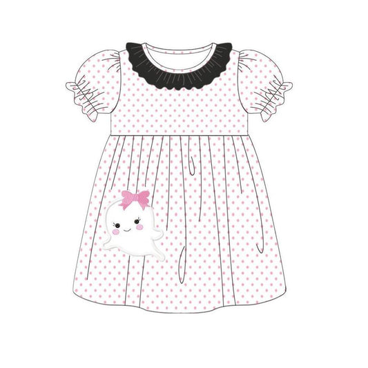 GSD1294 ghost bow short-sleeved dress