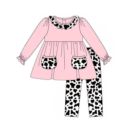 GLP1463 Cow Pattern Pocket Set