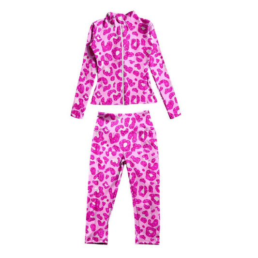 GLP1492 Rose Red Leopard Print Suit