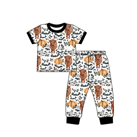 GSPO1365 bat pumpkin short sleeve trousers suit