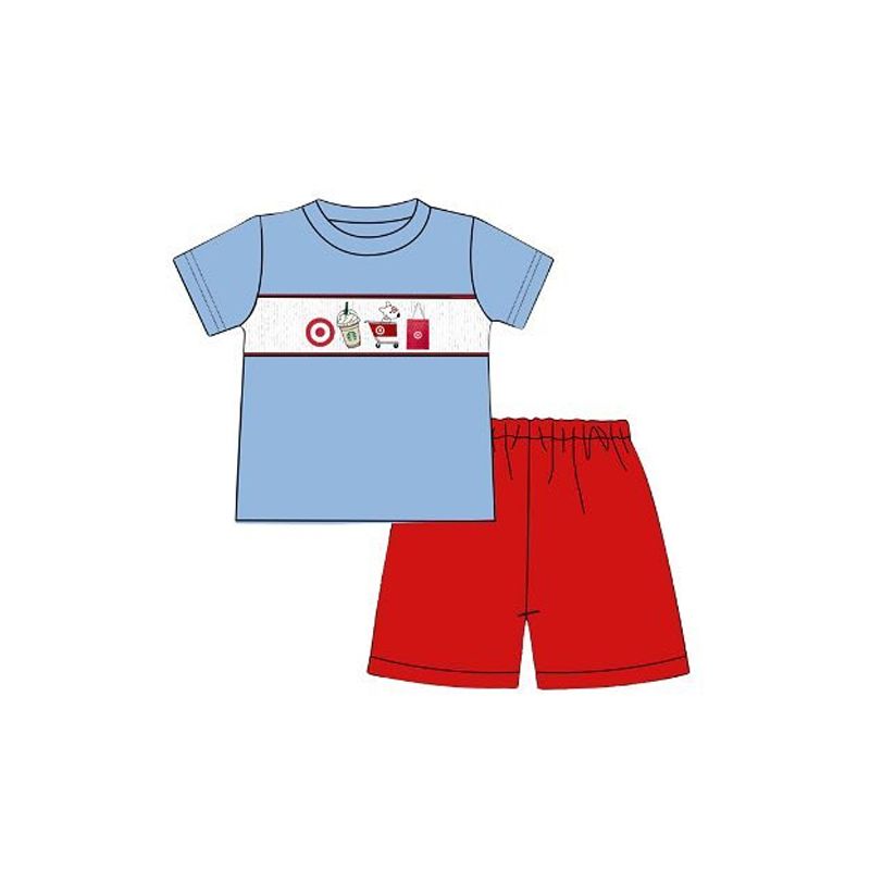 BSSO0894 puppy blue short-sleeved suit