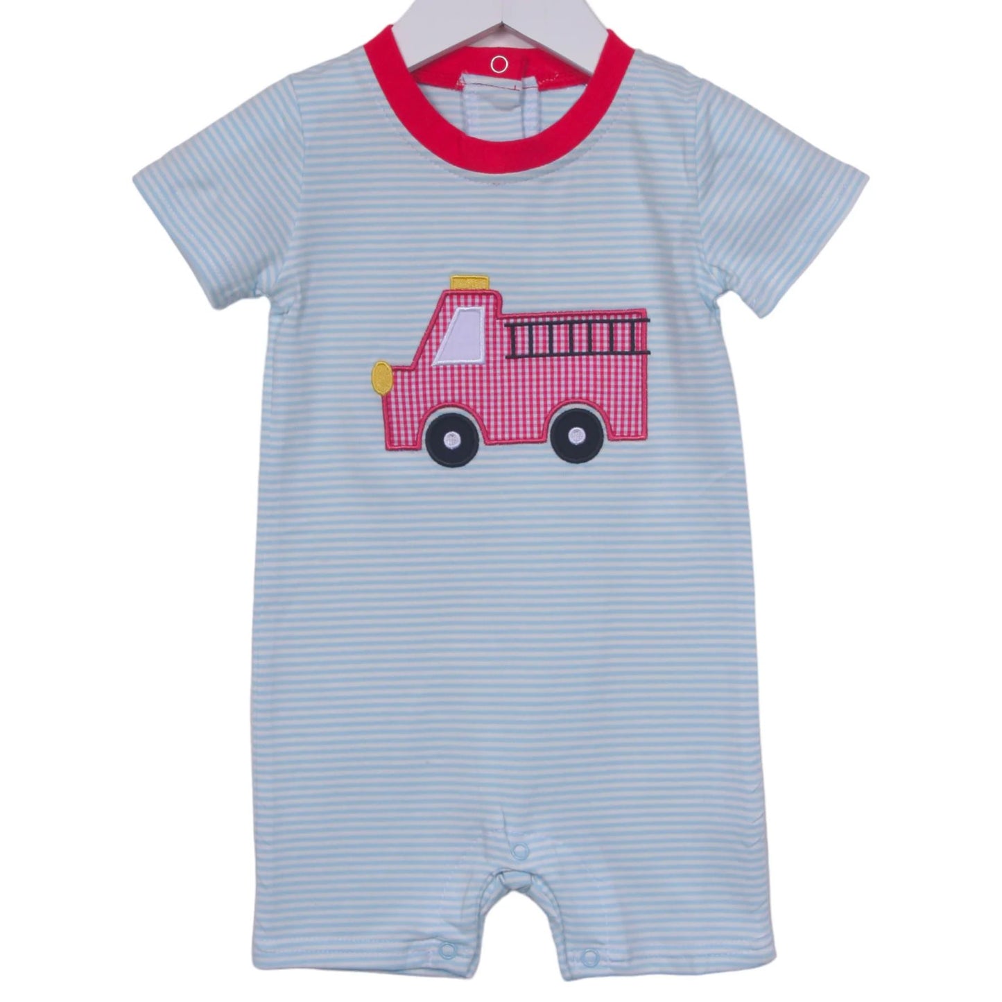 SR1607 Fire Truck Short Sleeve Jumpsuit