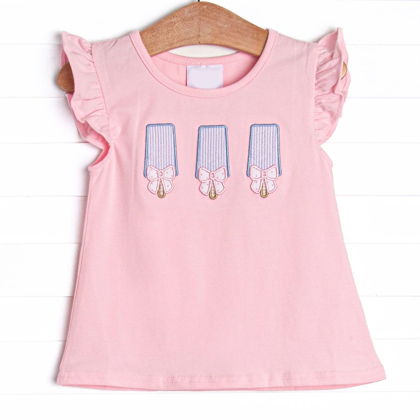 GT0533 bow ice cream pink top