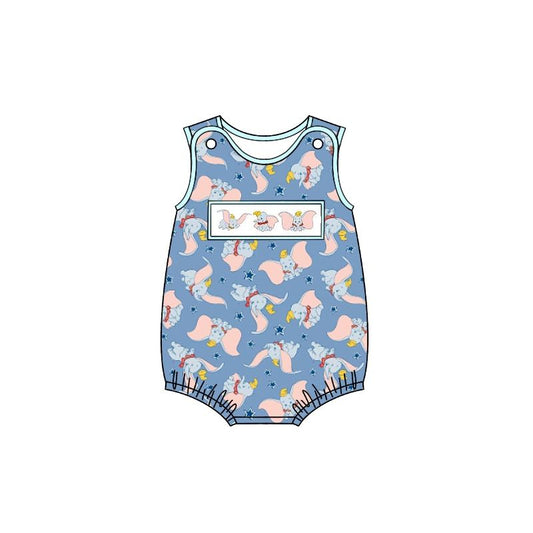 SR1602 Little Elephant Blue Bow Vest Jumpsuit