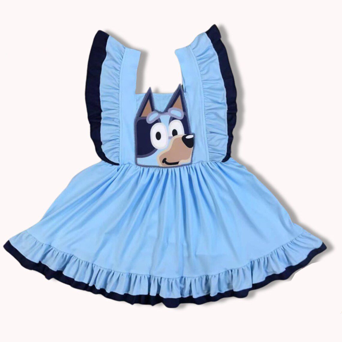 GSD1185 blue bluey flying sleeve skirt