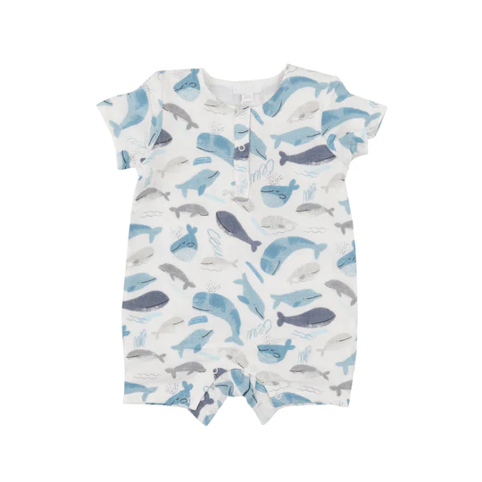 SR1721 Whale Short Sleeve Jumpsuit