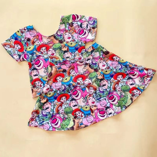 GSD1281 cartoon dinosaur skirt suit