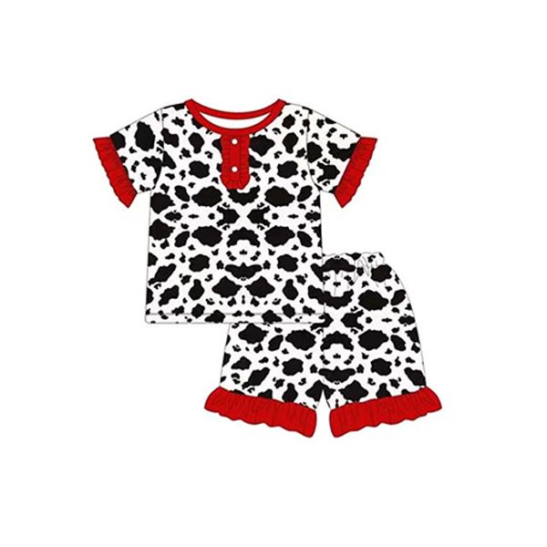 GSSO1154 cow pattern short-sleeved shorts pajama set