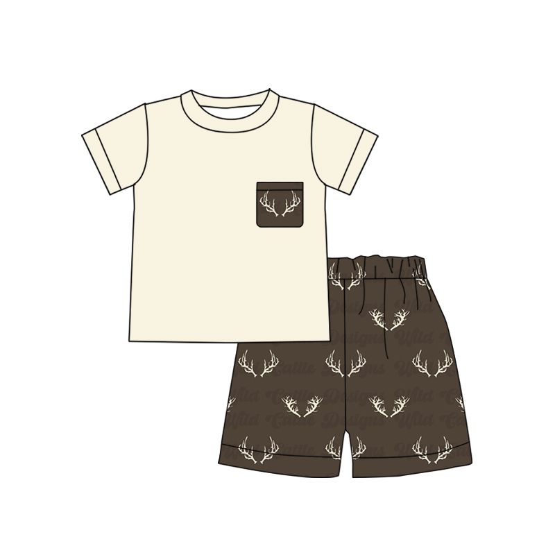 BSSO0896 Antler Beige Short Sleeve Suit