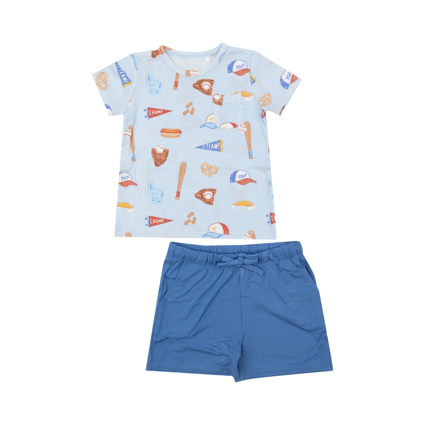 BSSO0863 baseball hat short sleeve shorts suit