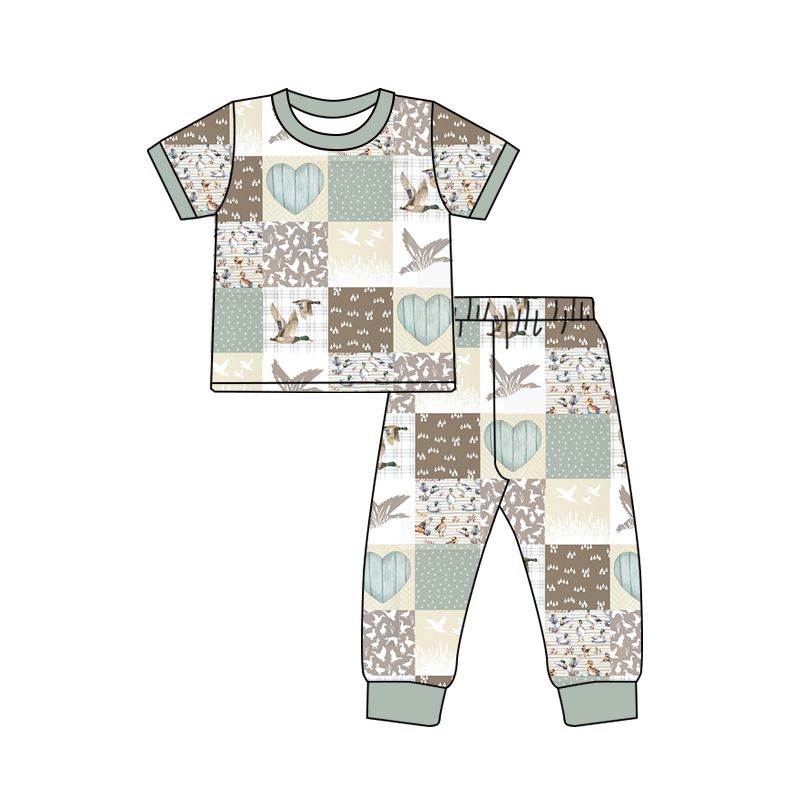 GSPO1352 duck love short-sleeved trousers suit