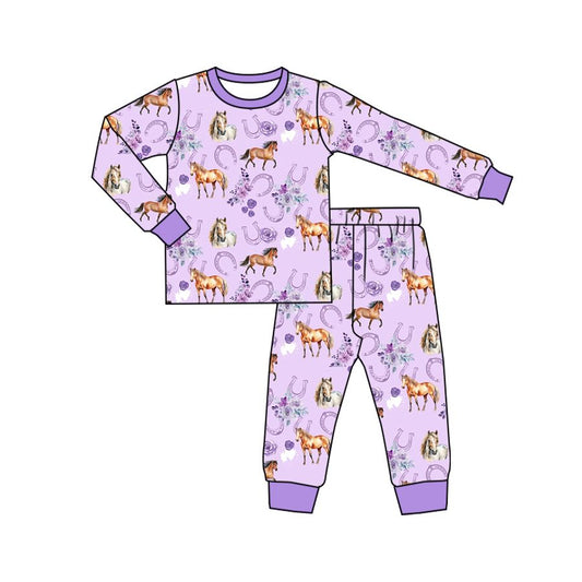 GLP1567 Horse Flower Pajamas Set