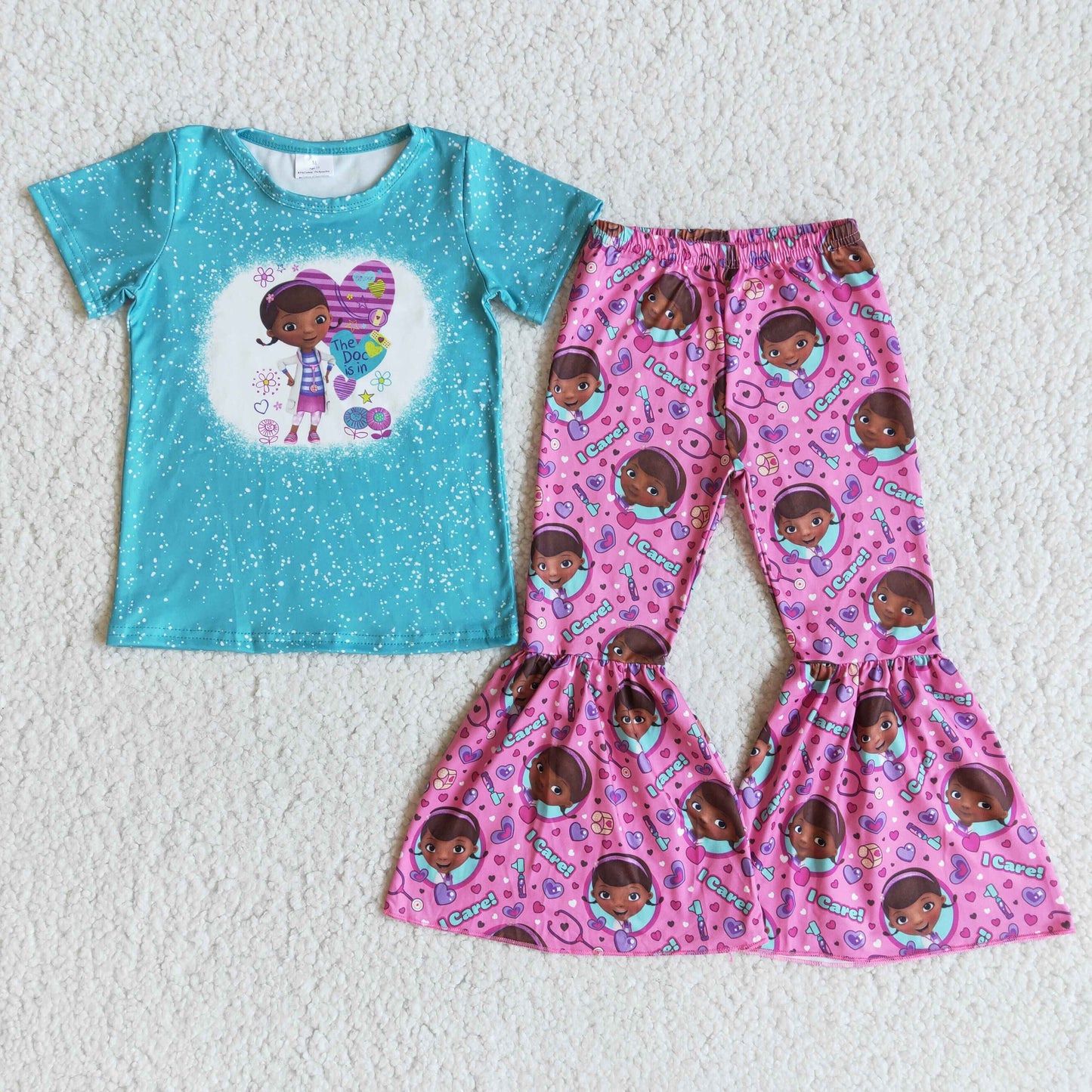 cartoon t-shirt & bell girls outfits