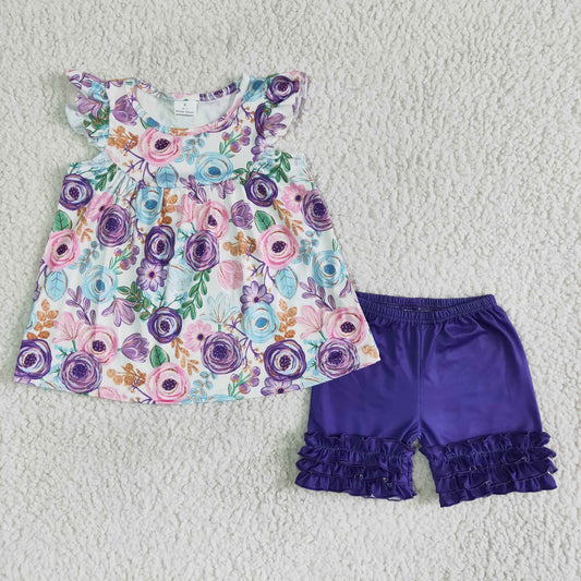 purple flower set