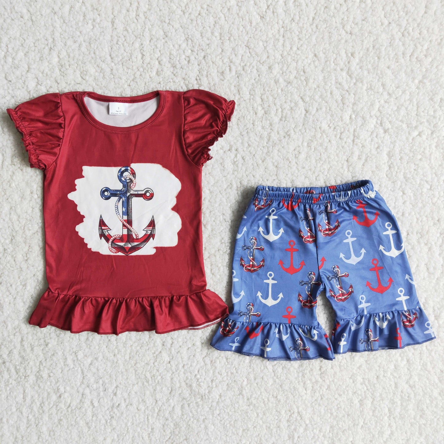 anchor short sleeve suit