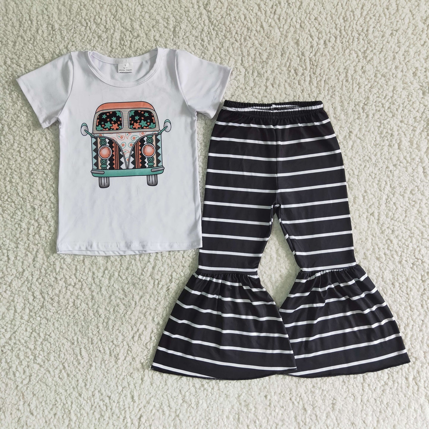 bus t-shirt & bell girls outfits