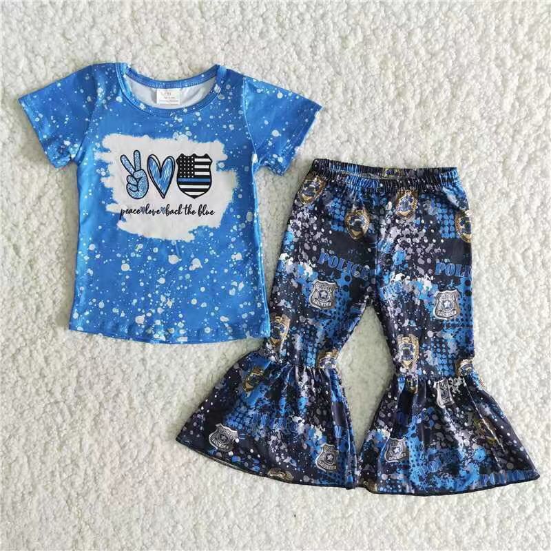 police t-shirt & bell girls outfits