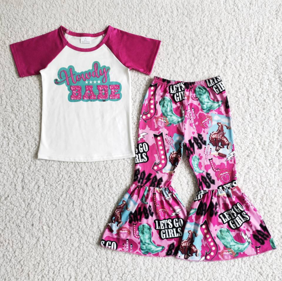 howdy babe t-shirt & bell girls outfits