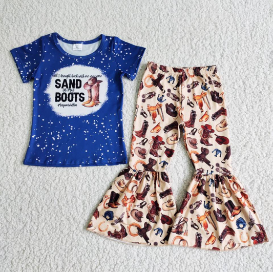 sand boots t-shirt & bell girls outfits