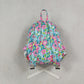 NEW RTS NO MOQ milk silk BA0176 NEW RTS NO MOQ Bags BA0176 Kids Girls Green Pink Flowers Print Backpack Back Bags