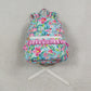 NEW RTS NO MOQ milk silk BA0176 NEW RTS NO MOQ Bags BA0176 Kids Girls Green Pink Flowers Print Backpack Back Bags