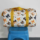 NEW RTS NO MOQ Bags BA0314 Adult Women Orange Black Star Print Bow Pocket Zipper Gym Duffle Bag