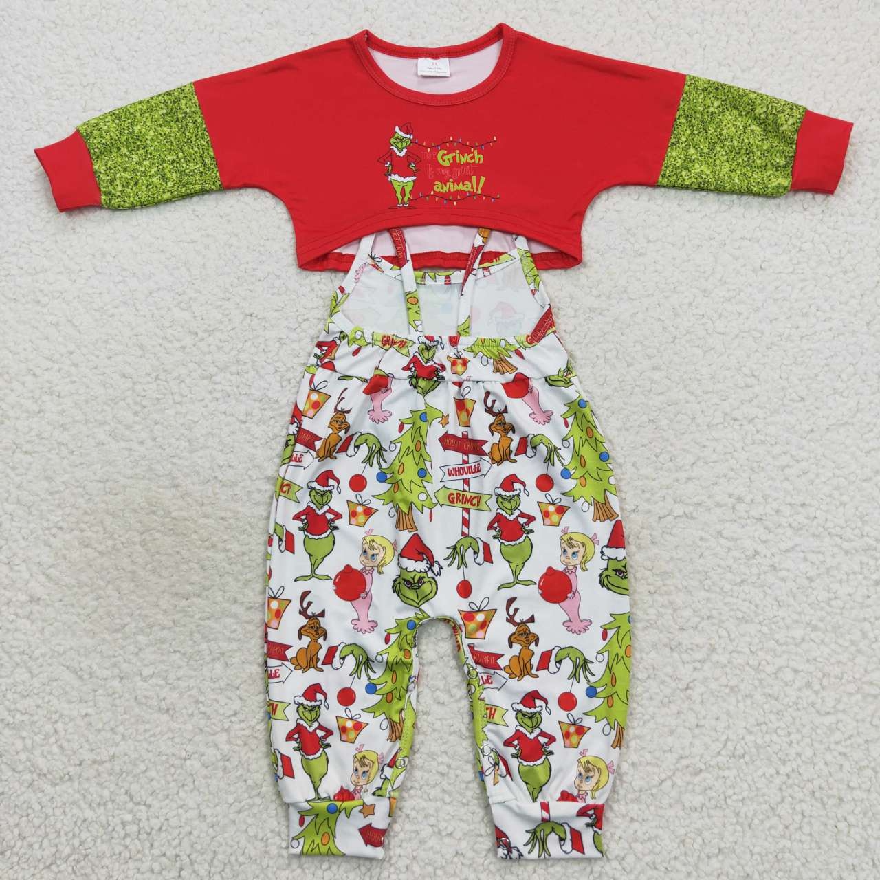 Christmas girls outfits jumpsuit & top 2 pieces winter fall sets kids clothes