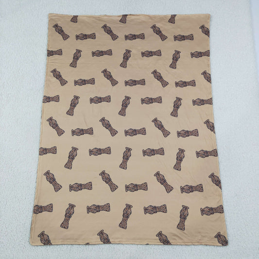 NEW RTS NO MOQ Blankets BL0165 Baby Toddler Children Hunting Duck Call Brown Minky Blankets