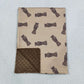 NEW RTS NO MOQ Blankets BL0165 Baby Toddler Children Hunting Duck Call Brown Minky Blankets